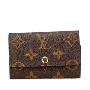 Louis Vuitton Monogram Multicle Wallet key Brown Leather